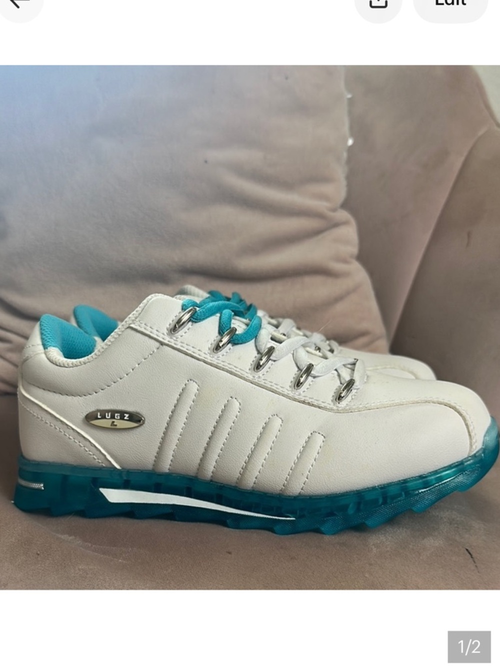 Lugz White & Teal Tennis Shoes NWT Casual Sneakers Sporty Athleisure